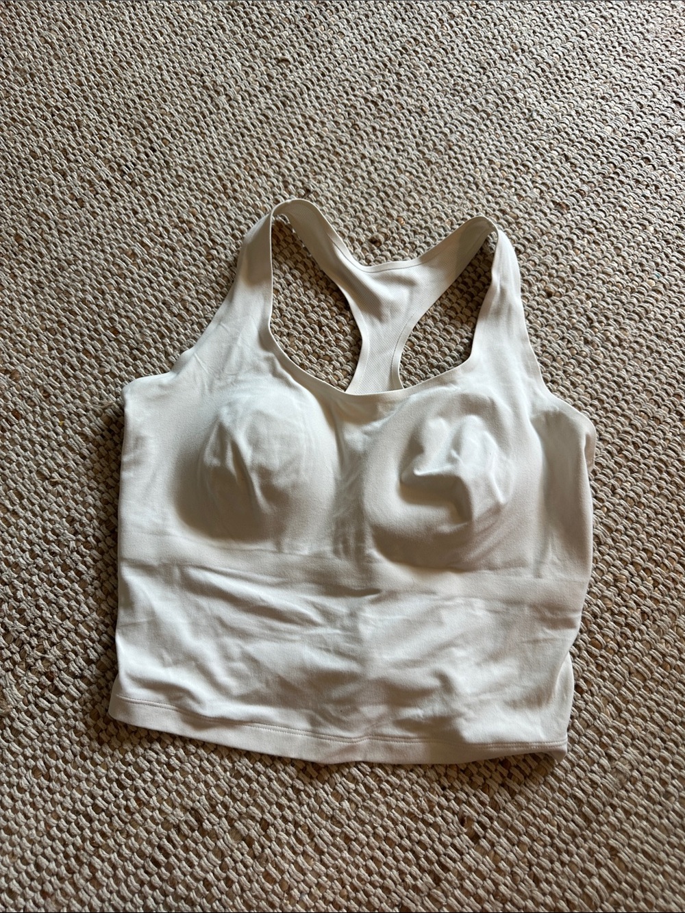 all in motion Cream Seamless Racerback Crop Top